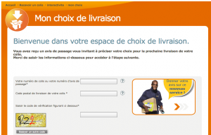 Page officielle Colissimo mon choix de livraison